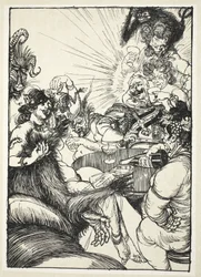 Kultur - adulador del Kaiser Comus, ilustración de The Kaiser